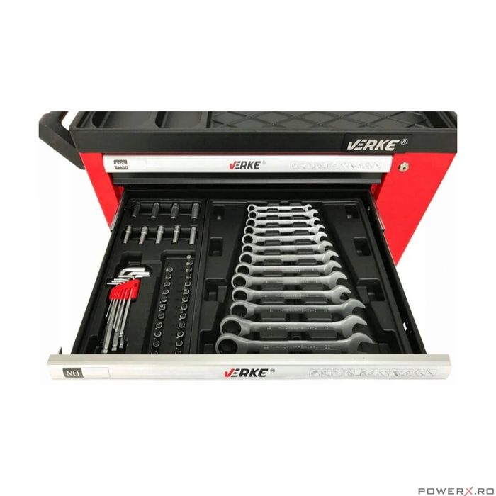 Dulap scule 7 sertare echipat cu 166 piese Verke