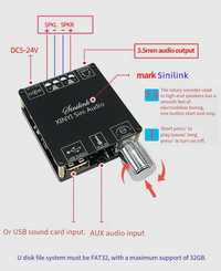 Amplificator  cu bluetooth si stick 2x50w