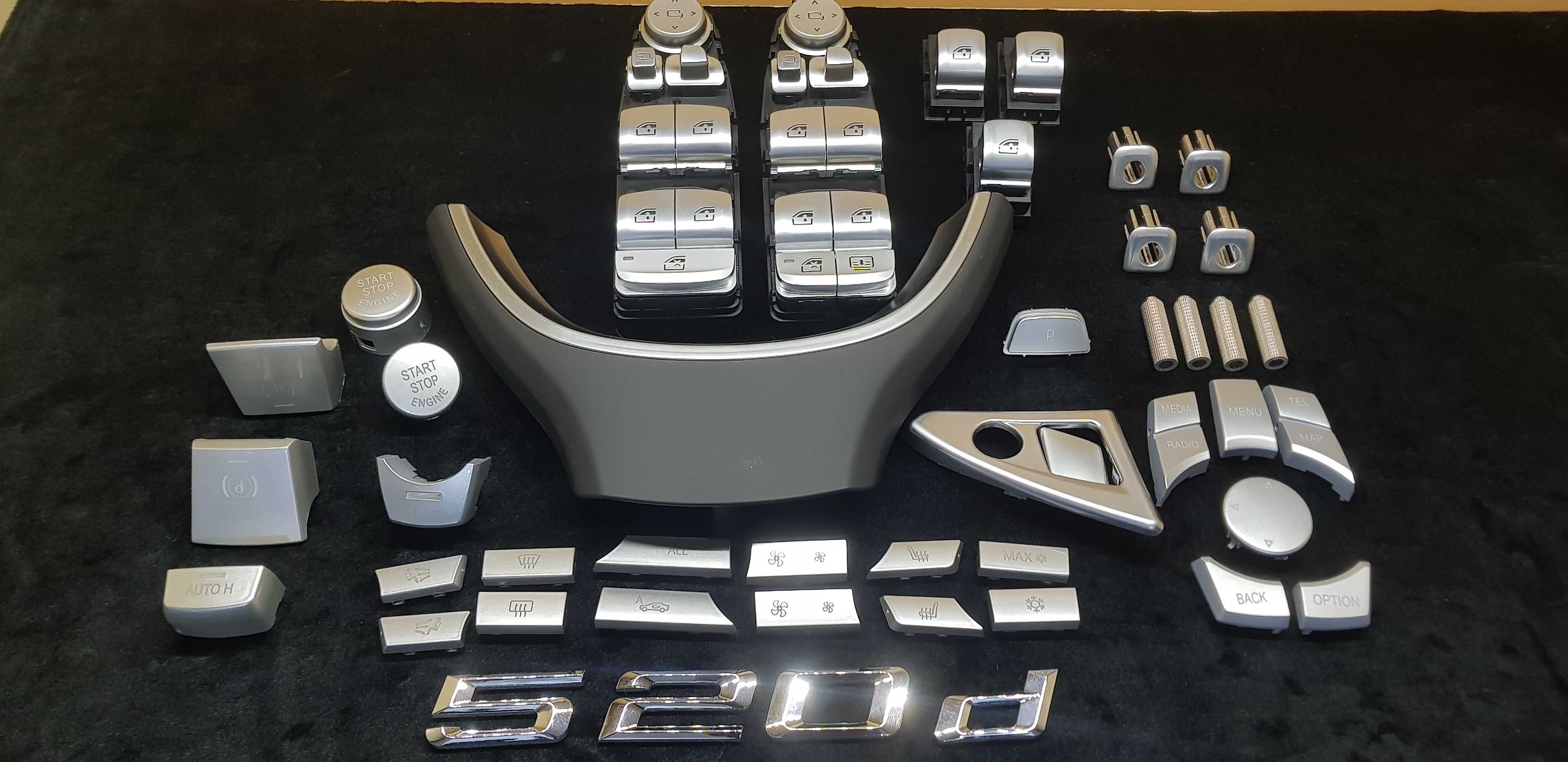 Buton Butoane Geamuri Start Frana Clima BMW F01 F10 Argintiu Crom
