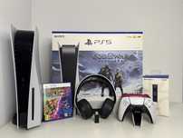 PS5 Disk Edition + Joc Ratchet & Clank + Casti + Controller Extra