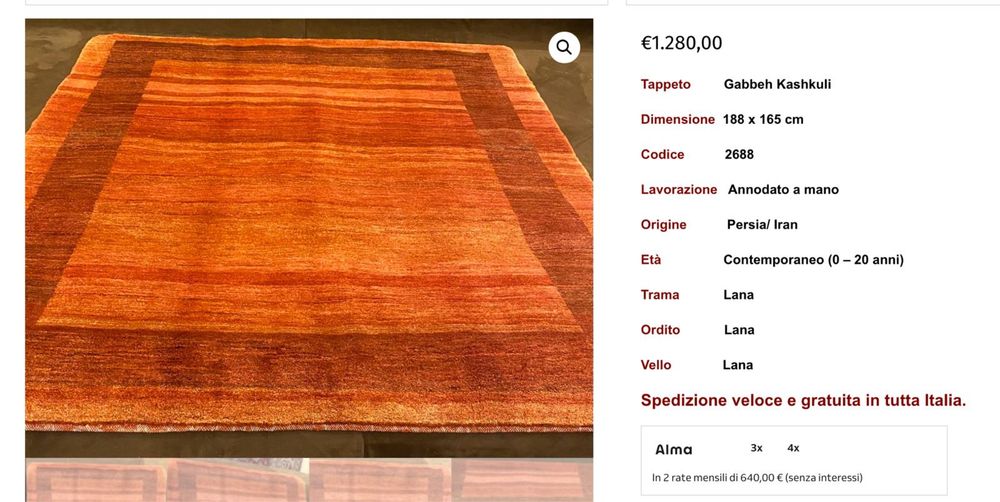 Covor persan de lana 100%