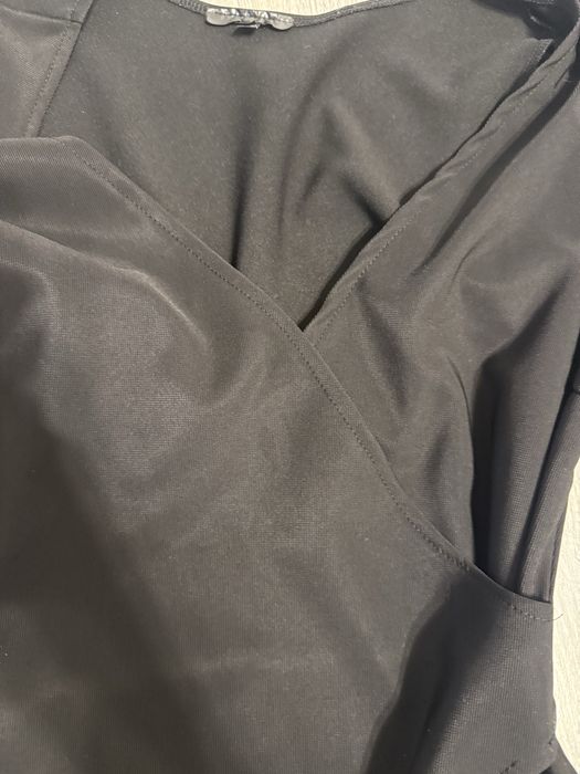 Rochie neagra cu maneca lunga