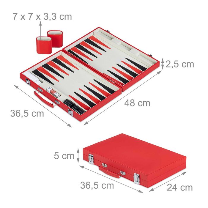 Joc table in valiza rosie set complet ideal pentru calatorii si acasa
