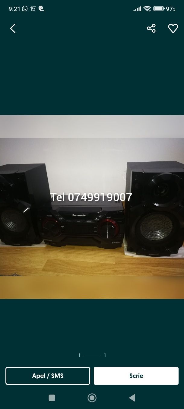 Audio  conectare bluetooth  cu telecomanda 2 x 40W