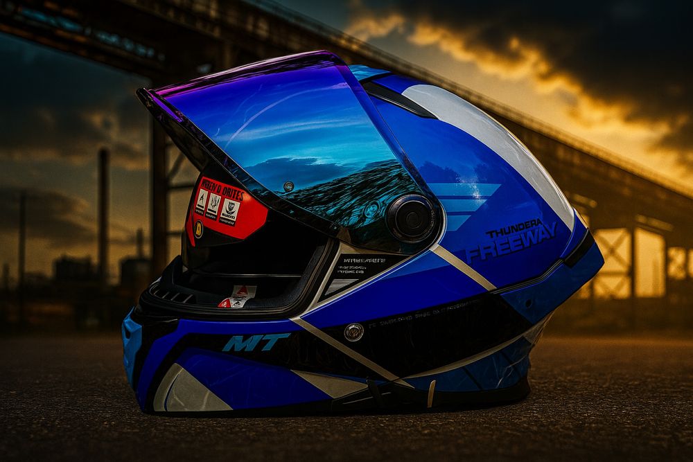 Casca Moto MT THUNDER 4 Freeway Blue