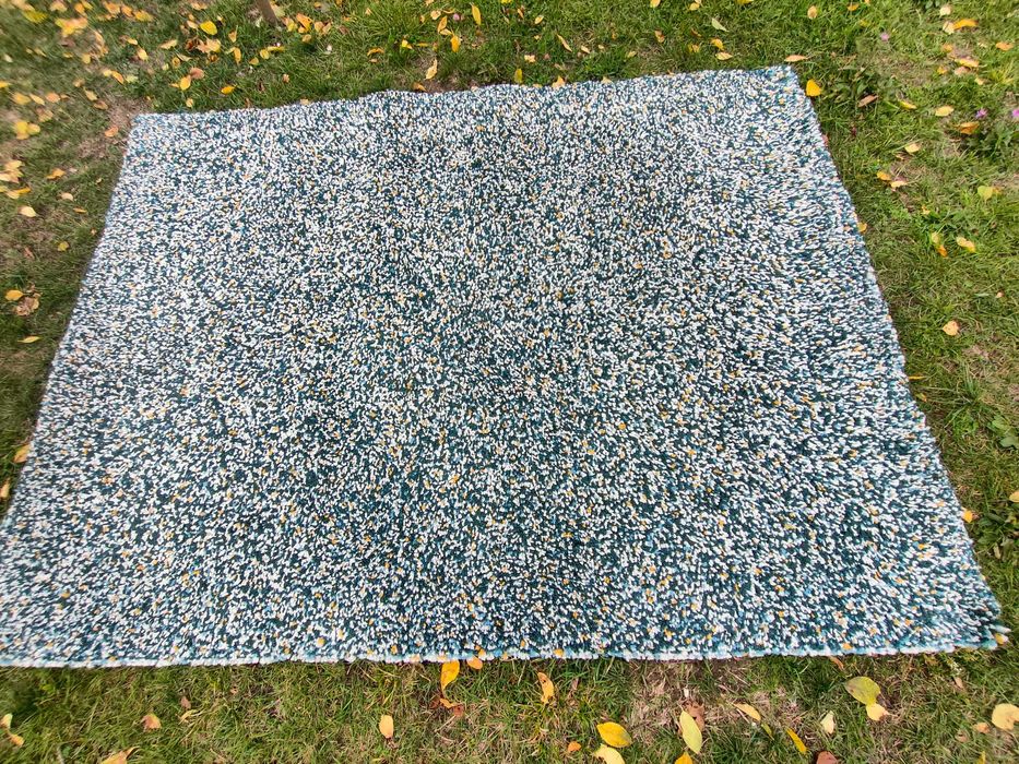 Covor IKEA fir lung verde-albastru 230x170 cm