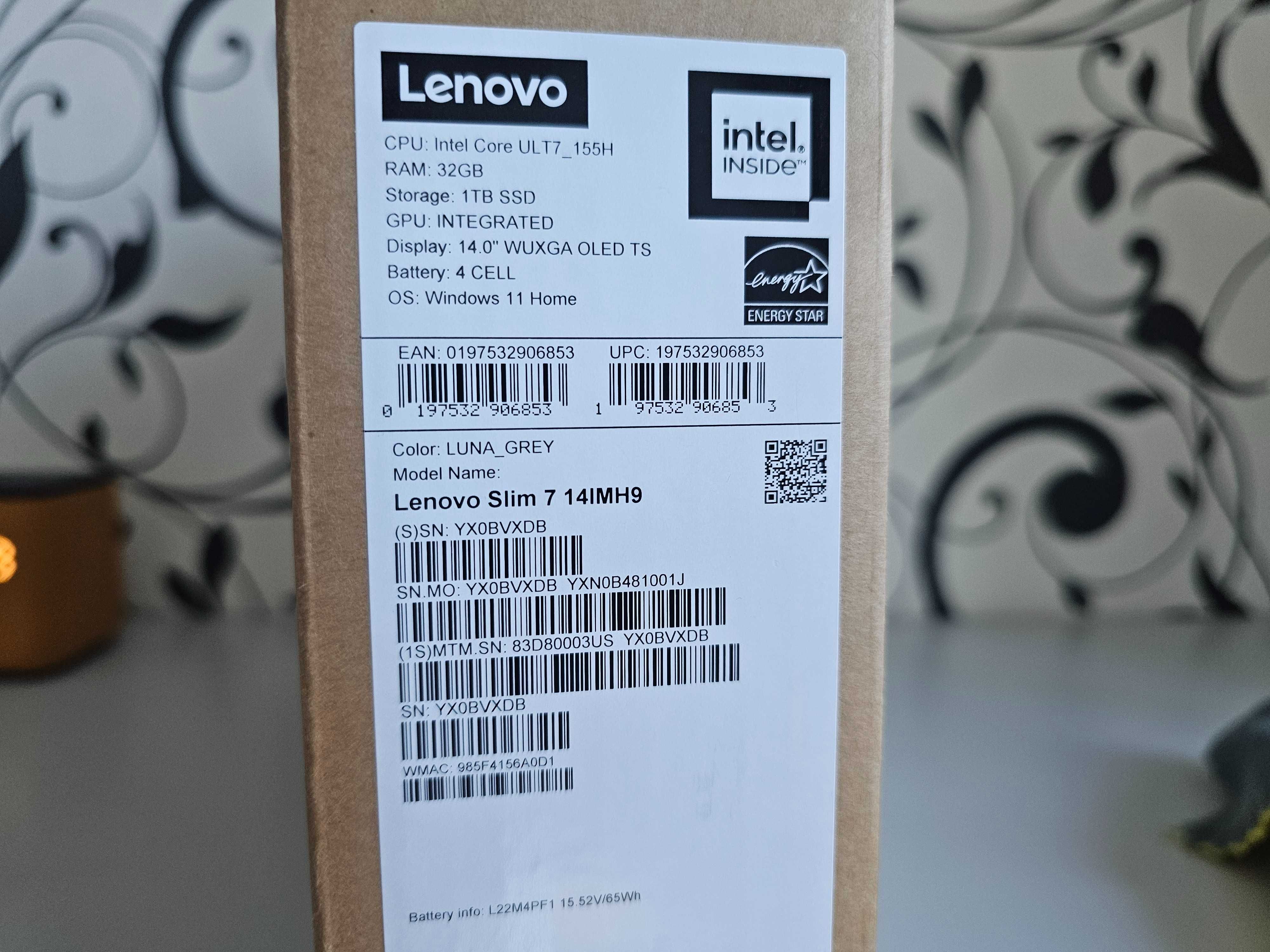 ПРОДАМ Lenovo Slim 7 Ноутбук Core™Ultra 7-155H/32GB/1TB/14"OLED/TOUCHS