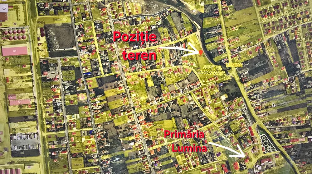 Vând 5 loturi teren intravilan Lumina începând de la 403 mp
