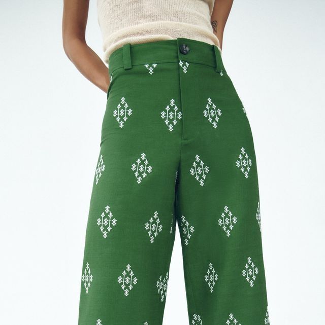 Pantaloni cu brodarie Zara summer edition