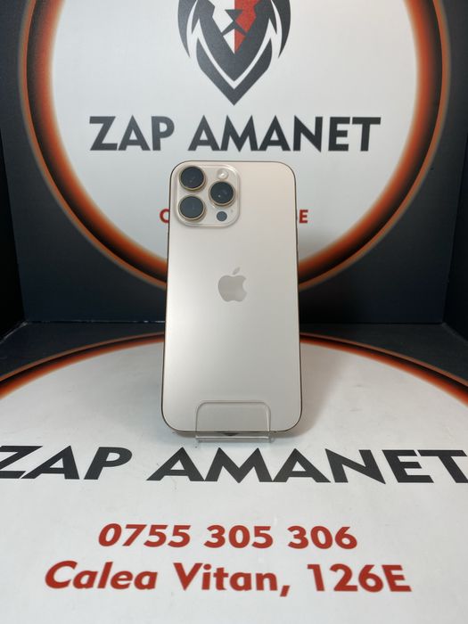 ZAP AMANET VITAN - iPhone 16 Pro Max - 256GB - 93% 360 C.I. - Desert T