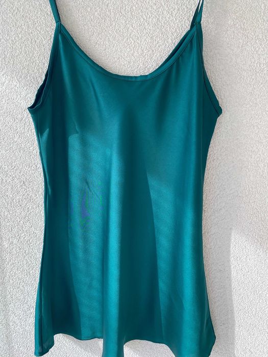 Maieu dama, satin, verde smarald, nou, marime S