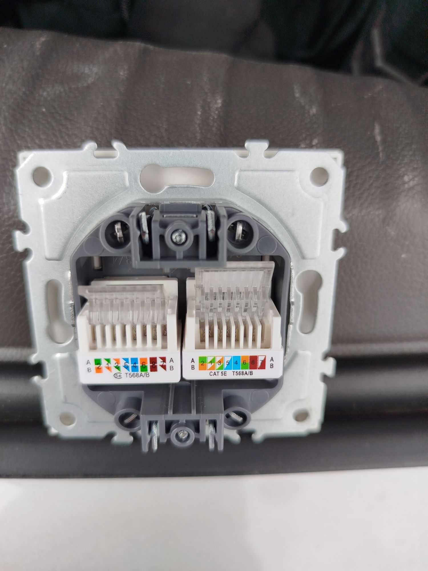 Розетка сетевая RJ-45,  2 разъём