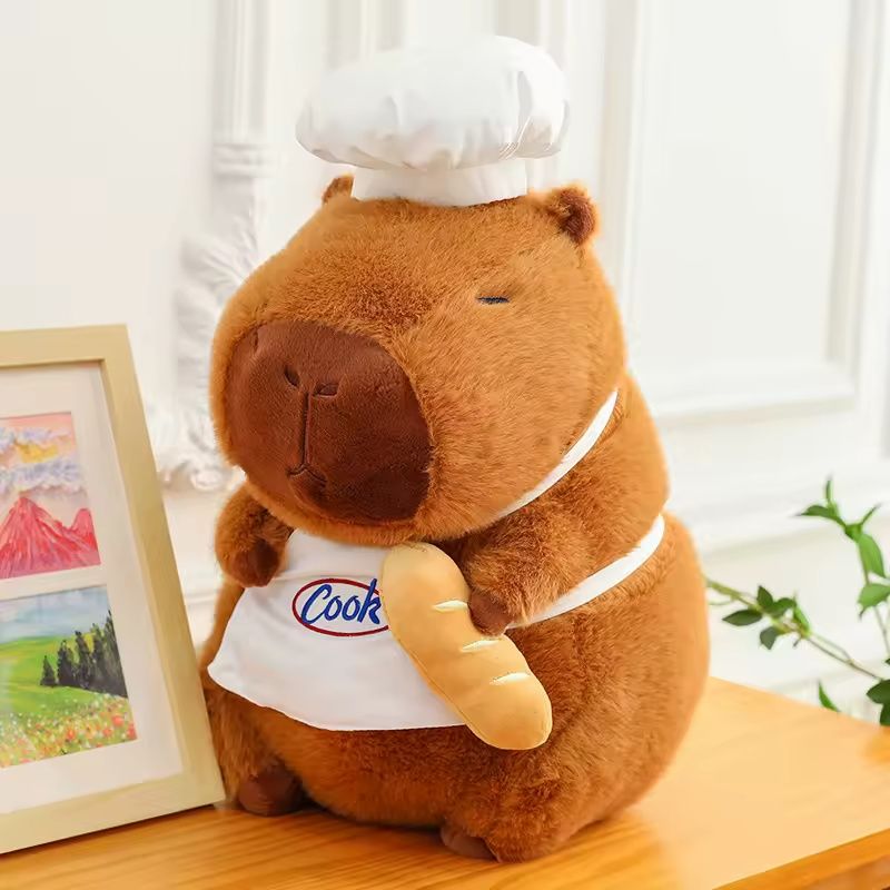 Плюшена играчка Капибара Готвач с Аксесоари, 30см