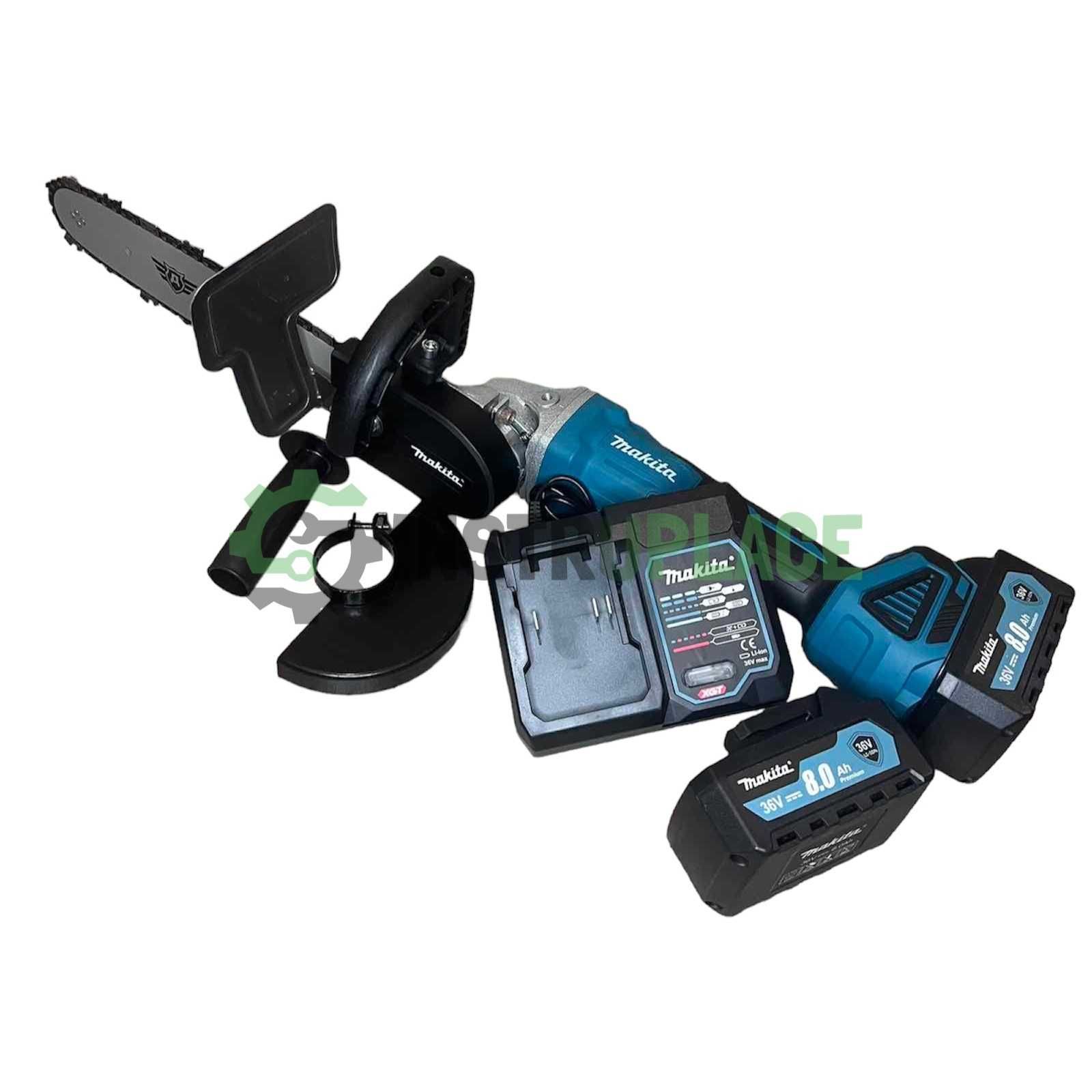 2 в 1 Ъглошлайф MAKITA 36V с 2 батерии 8.0Ah Макита резачка флекс