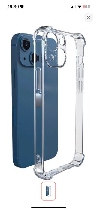 Прозрачный новый чехол на iphone 13