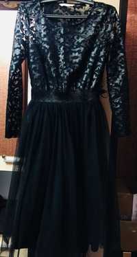 Платье чёрное-юбочка из фатина