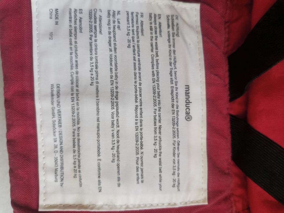 Manduca marsupiu bebe