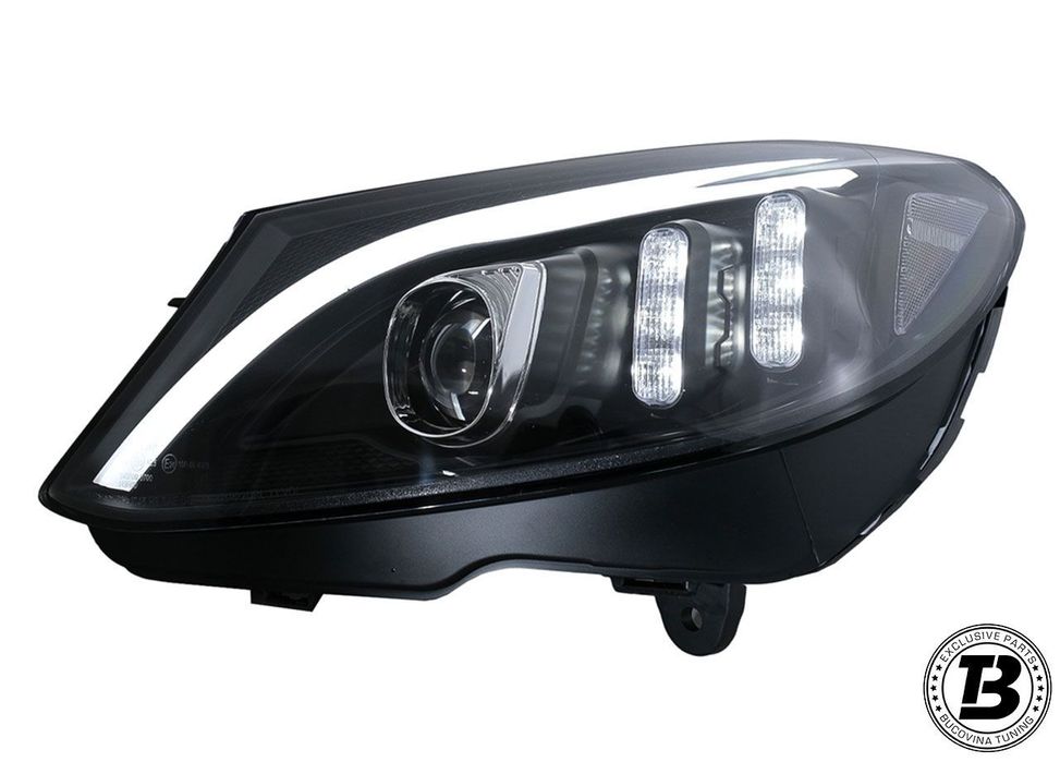 Faruri LED compatibile cu Mercedes C Class W205 Black Design