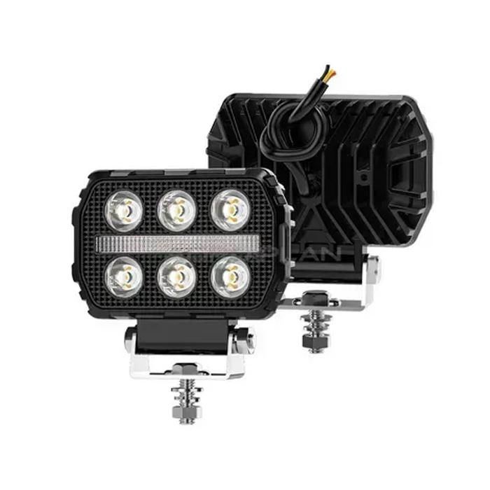 халогени диодни двуцветни комплект 2 броя 130 - 9-80v - 6led - 29w ...