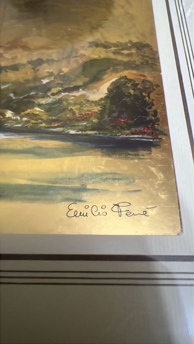 Картина 21х25 художественная литограытя на золотой фольге