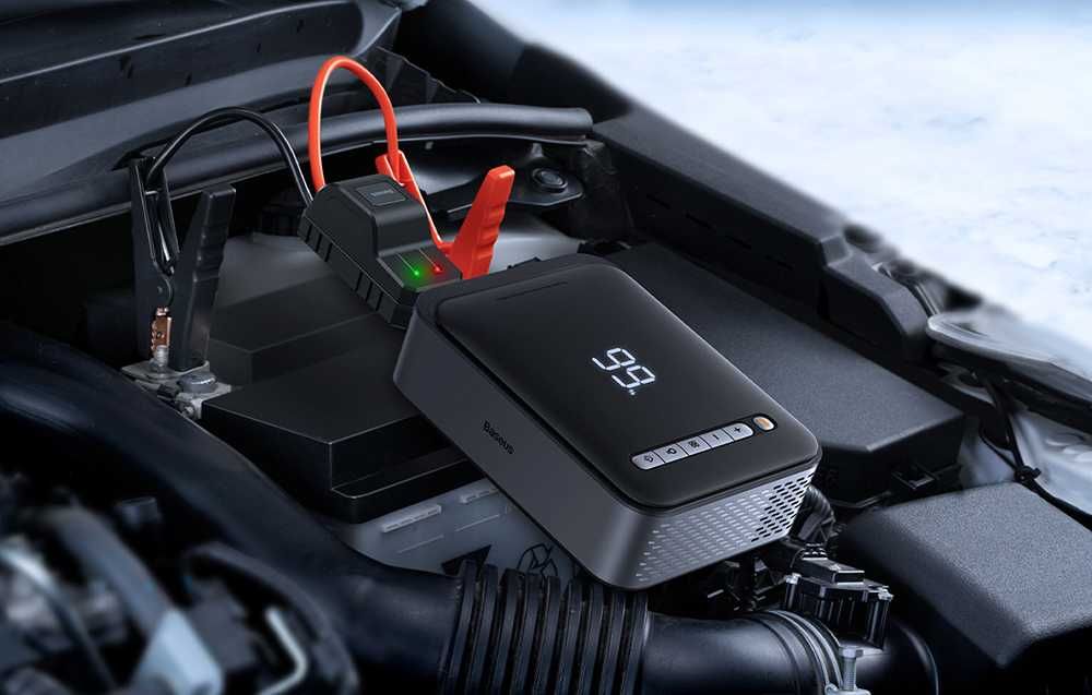 3в1 Стартер за автомобил + външна батерия + компресор Baseus + фенер
