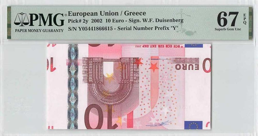 Bancnota de 10€ EURO Rarar
