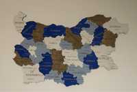 Дървена карта на България