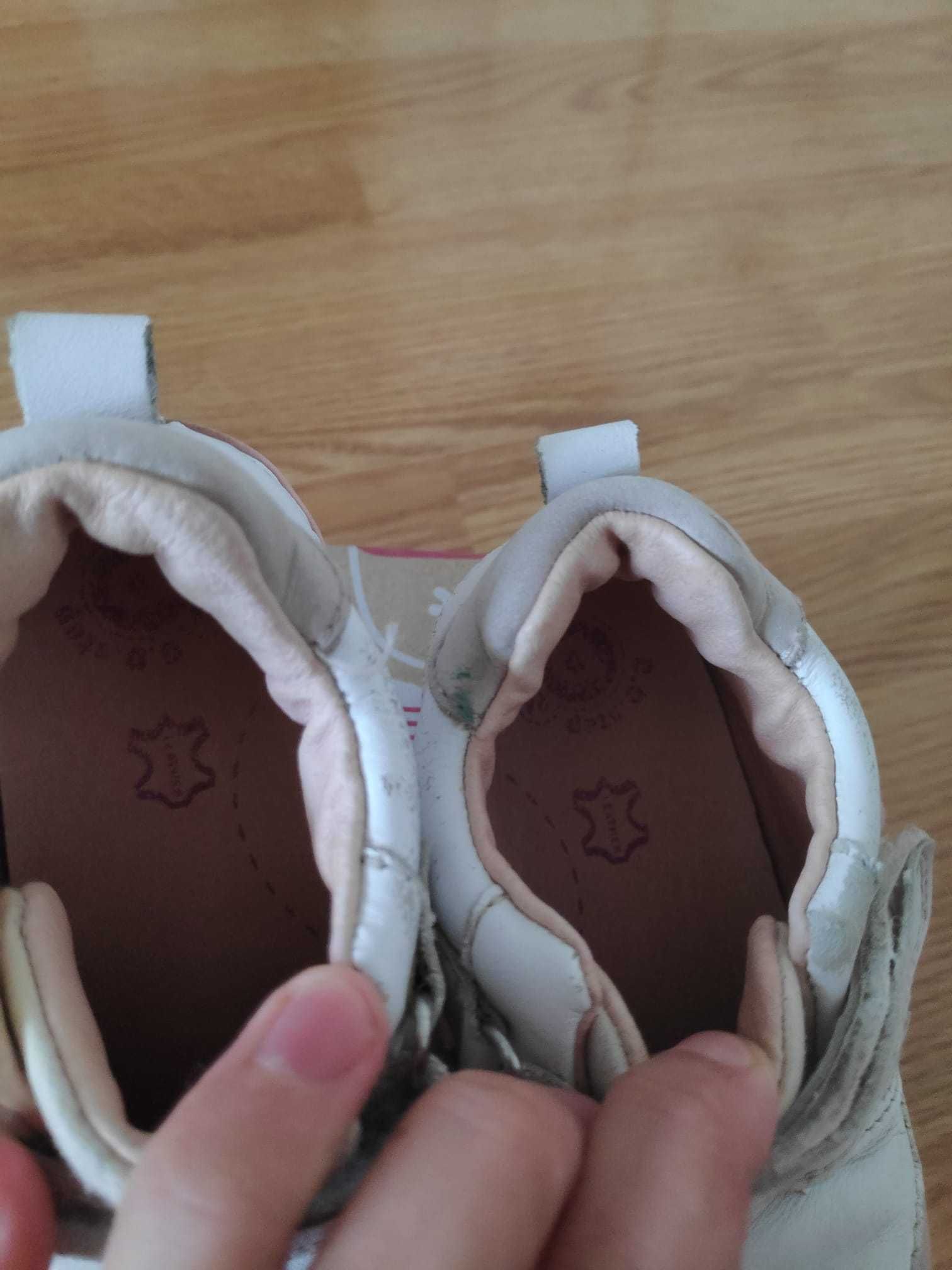 Pantofi Piele DDStep fluturi alb - 24