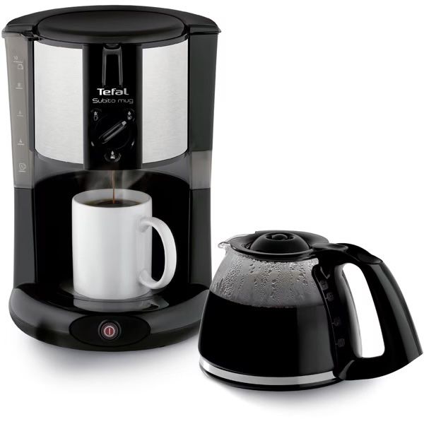 Cafetiere Tefal Subito Mug, 1000W, functie o cana sau 10 cesti cafea.