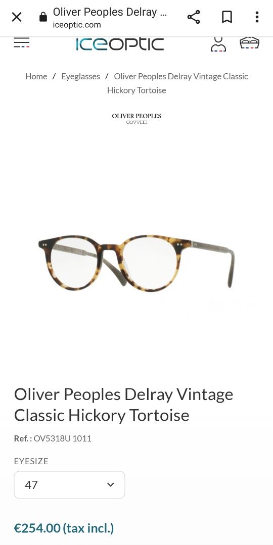 Rame ochelari de vedere Oliver Peoples  cu dioptrii .