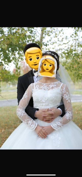 Платье свадебное/на узату 2 в 1