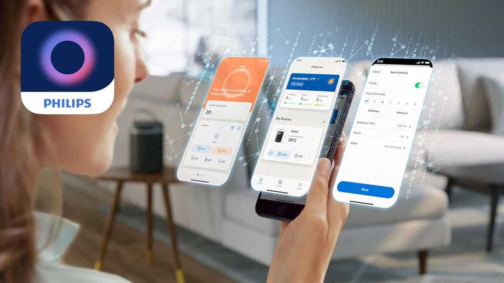 Компактен керамичен нагревател Philips серия 3000 2000W, 1-37C, CX3120