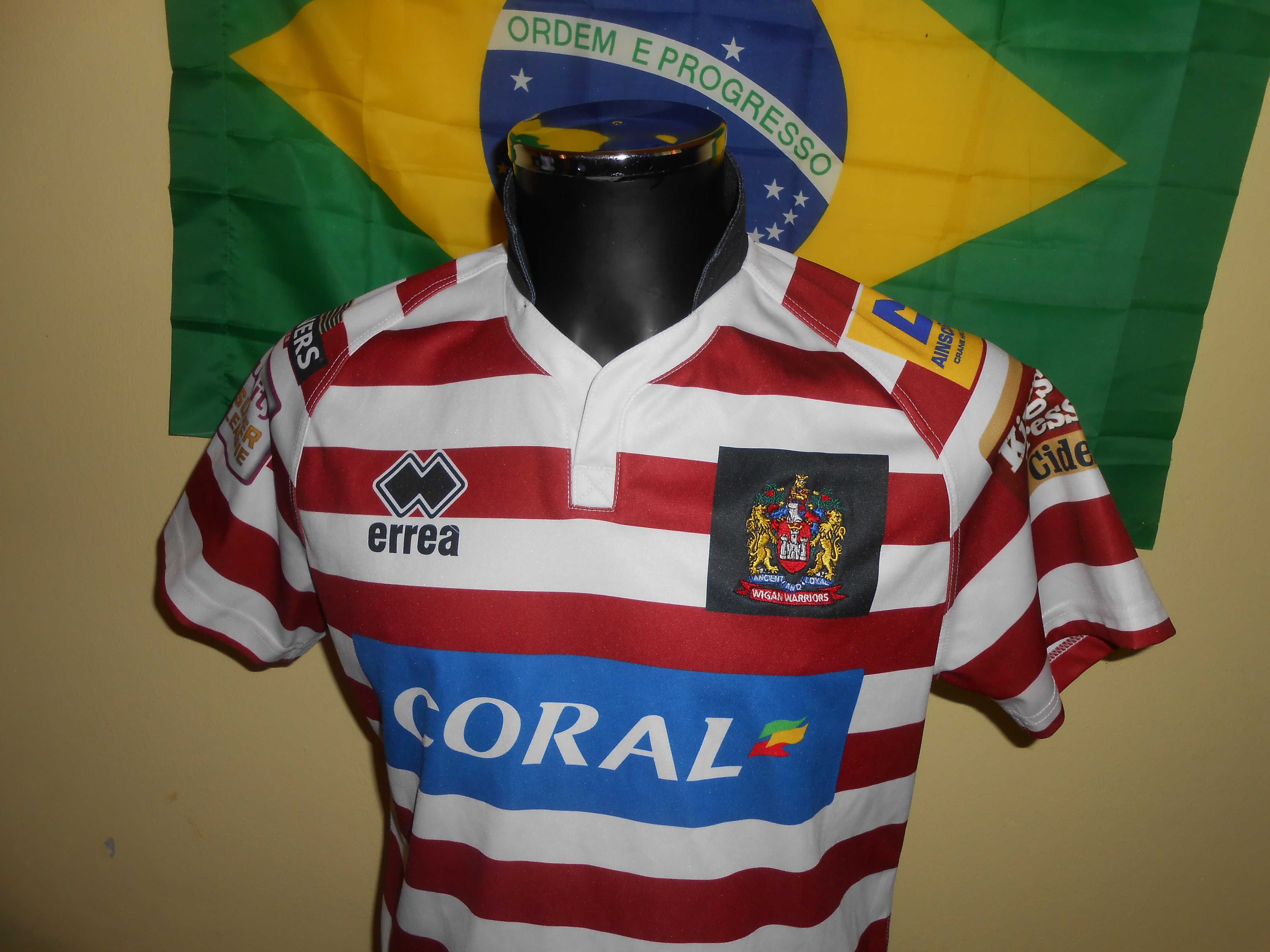 tricou rugby wigan warriors 1872 errea marimea M