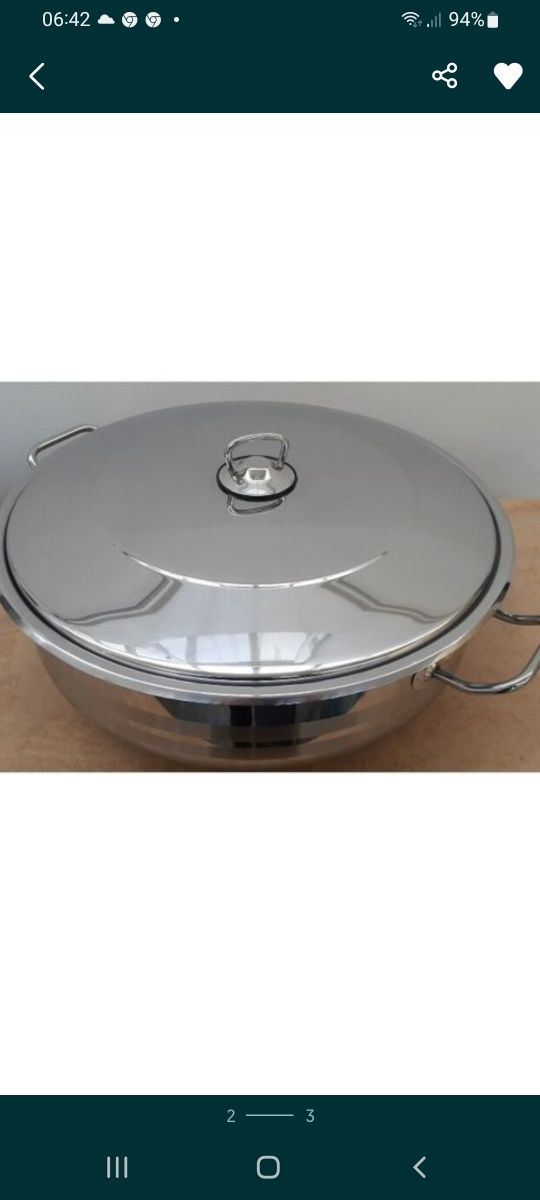 Cratiță inox 39 L(50 x 20 )Promo 459 lei Super Ofertă!