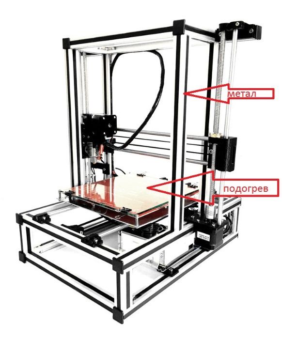 Бизнес* и для дома 3д принтер 3D Prusa i3 printer на АЛЛЮМИНЕВОЙ раме