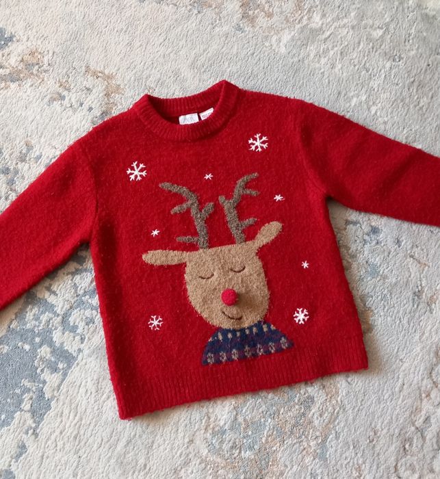 Pulover Crăciun cu ren Zara 104