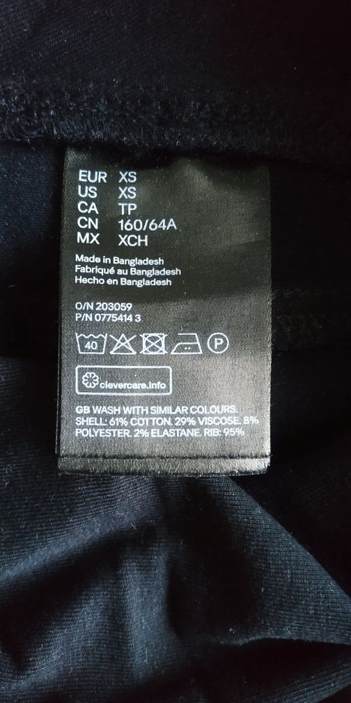 Pantaloni gravide H&M MAMA tip colanți de motociclist XS