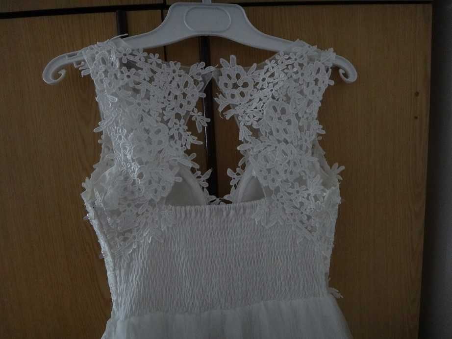 Булчинска/Сватбена рокля - Официална/Елегантна бяла рокля