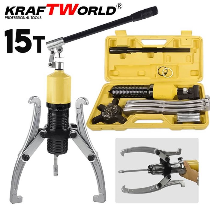 Професионална Хидравлична скоба KraftWorld 15T – за лагери, фланци и з