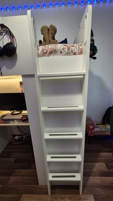 Cadru pat supraetj+birou+depozitare SMÅSTAD, IKEA