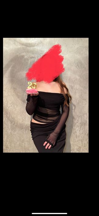 Платье вечерние, черное