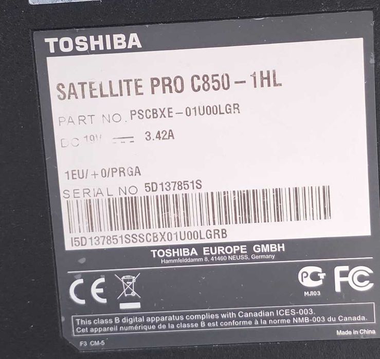 Laptop core i3 - Toshiba Satellite PRO C850-1HL - functional,instalat