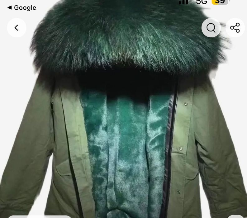 Haină de iarnă din blana artificială