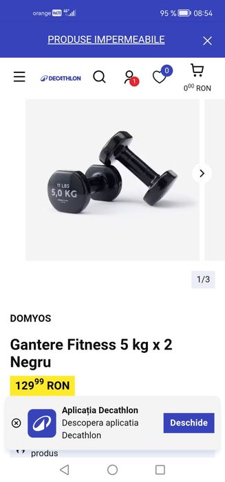 Set Gantere Decathlon  fitness noi