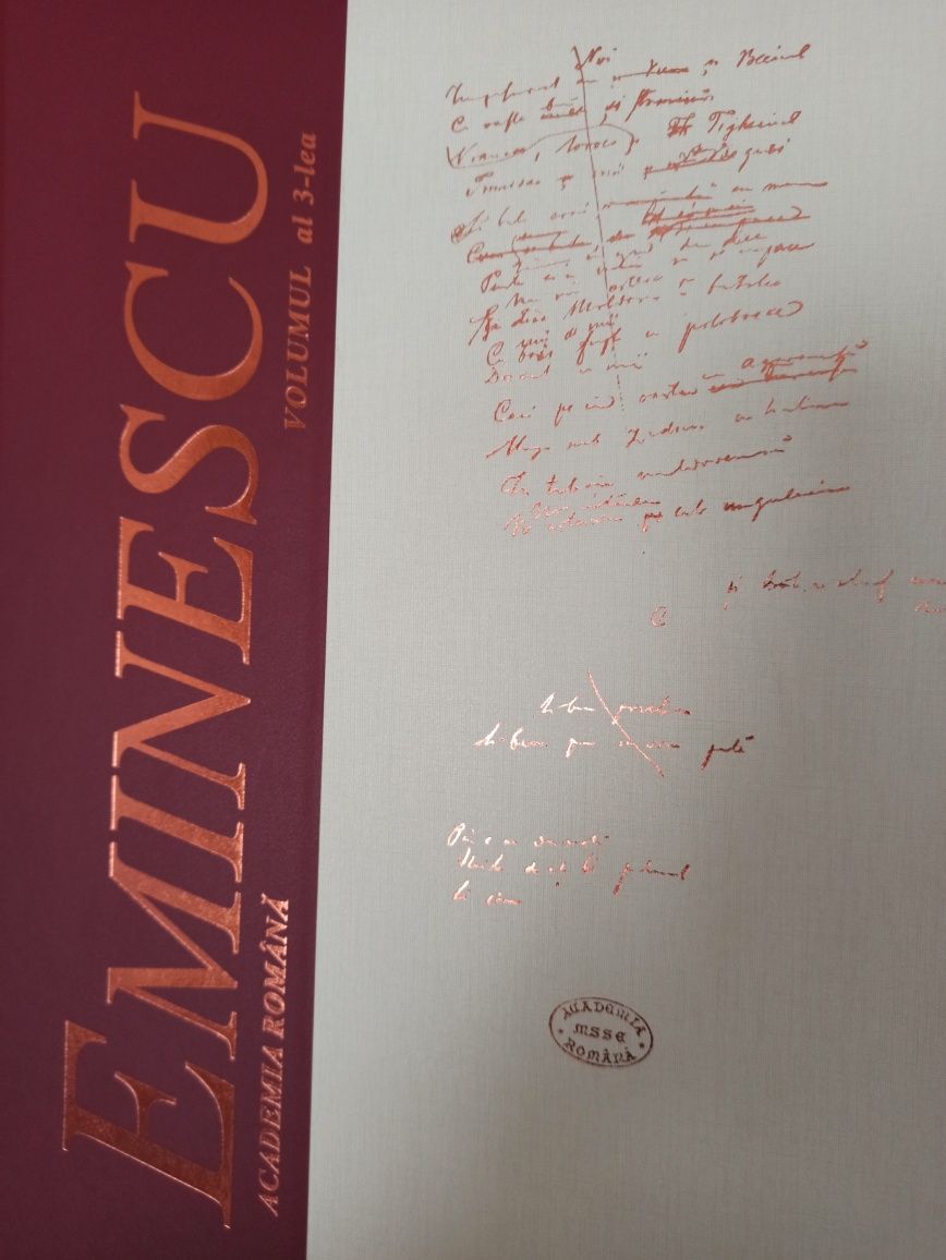 Manuscrise Mihai Eminescu cu DVD uri, Academia Romana/ Eugen Simion