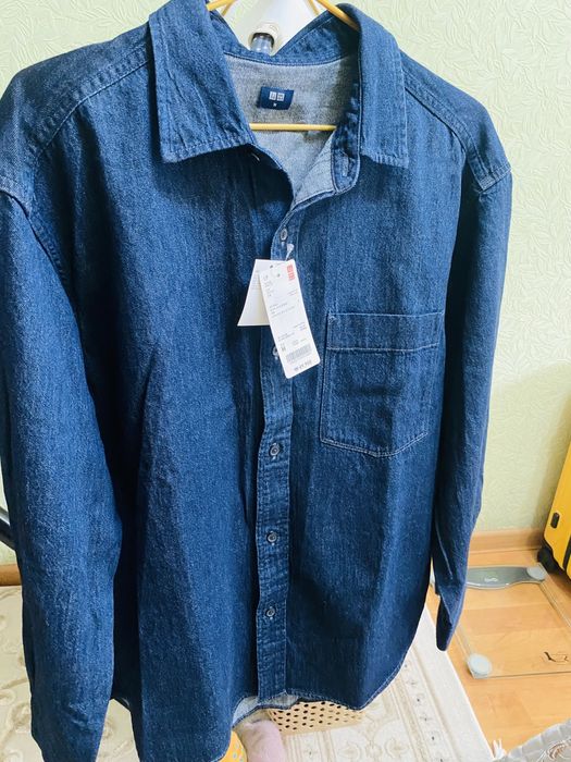Рубашка Uniqlo, джинсовая ткань