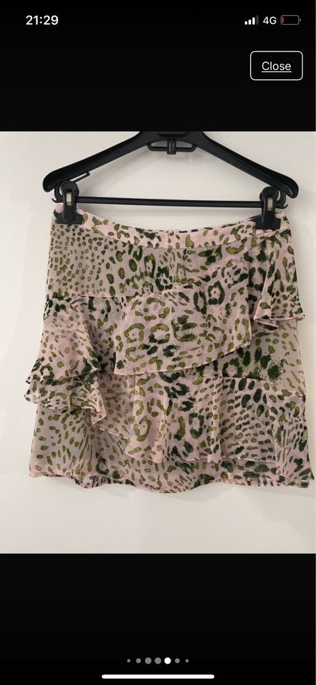 ZARA set de vara animal print fusta M + bluza L