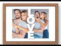 Постер със снимка с надпис LOVE