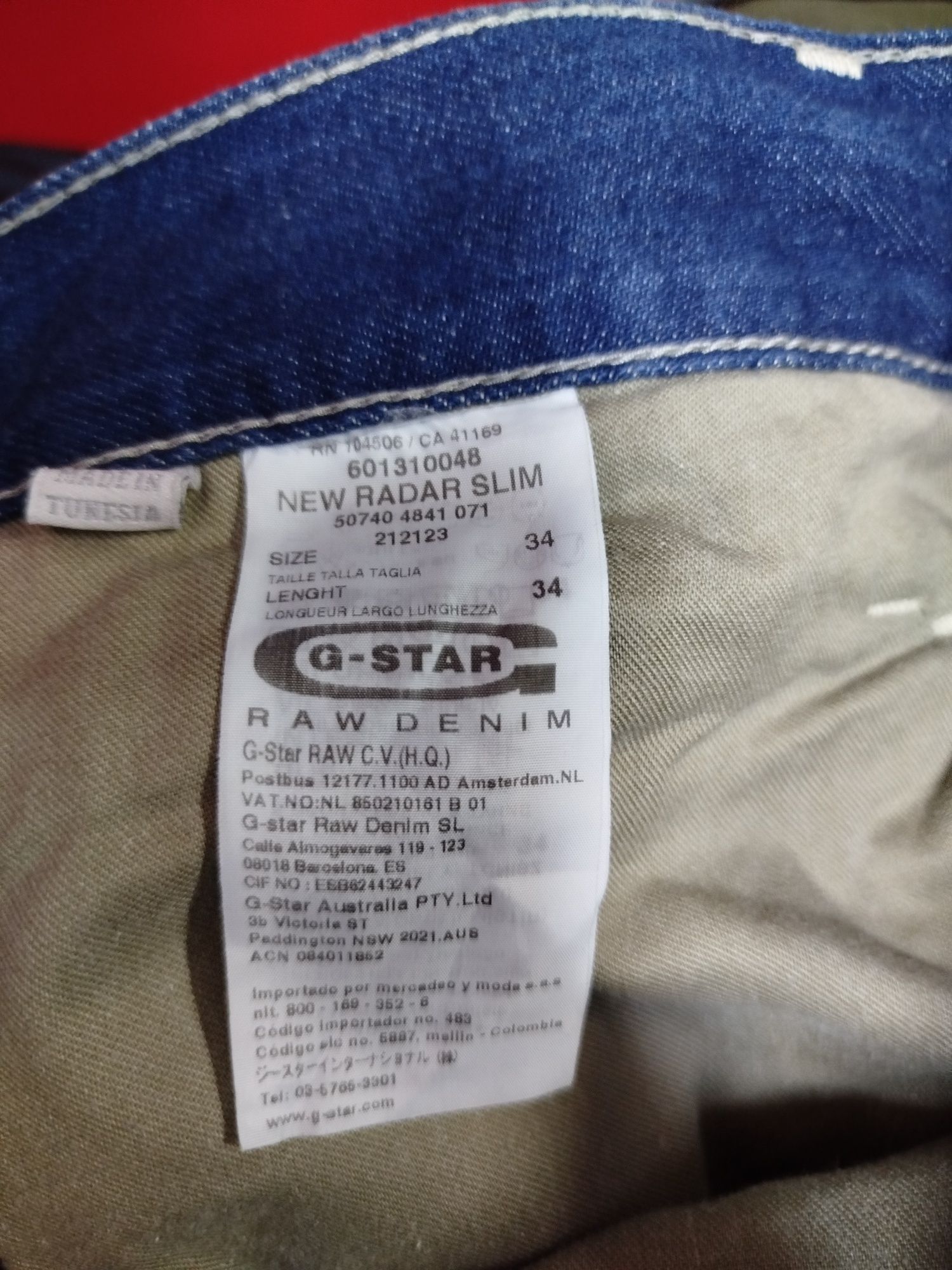 Оригинални дънки G-star Raw Radar W34 L34 нови мъжки W3333