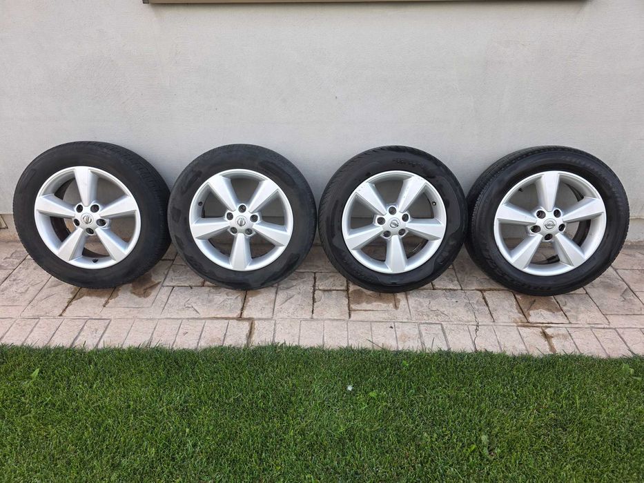 Set 4 jante aliaj 5x114,3 Qasqai Hyundai Tucson cu anvelope 215/60/17